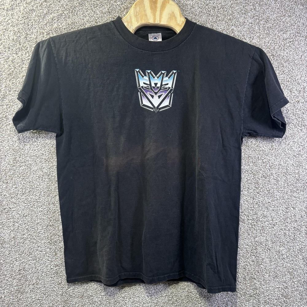 Delta Shirt Mens Large Black Transformers Decepticon Logo Graphic Tee‎ Movie
